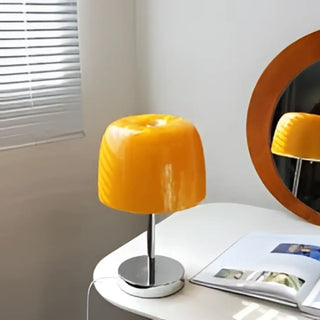 NORIA Bauhaus Glass Metal Bedside Lamp – Vintage Contemporary Design