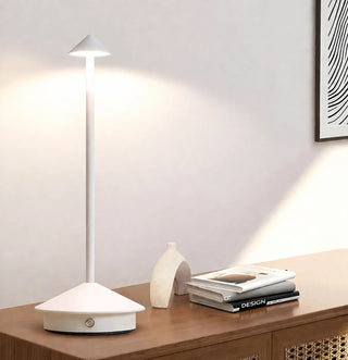 Contemporary minimalist lamp, soft reading ambient light for bedroom decor