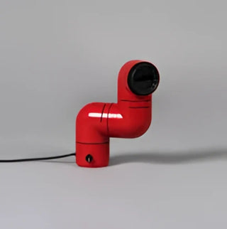 PIPPO Space Age Designer Floor Lamp Red White - front view