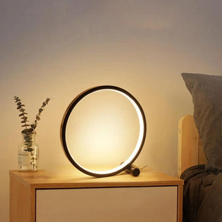 CHIC Round Bedside Lamp - in Scandinavian bedroom