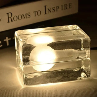 INTEGRIA Nordic Bedside Lamp – transparent contemporary design front view