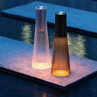 Modern minimalist bedside lamp close-up — E27 socket warm light