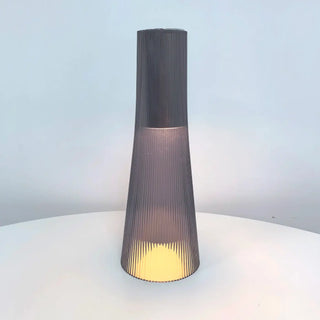 Contemporary minimalist table lamp side view — E27 bulb socket