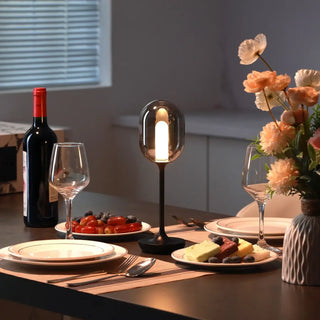 CANDLE Elegant Glass Bedside Lamp - modern interior lifestyle