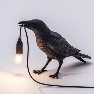 RAVEN Crow Designer Lamp - front view