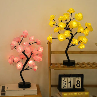 LIROSE rose tree lamp – floral decorative gift lamp