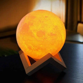 MOON 3D moon lamp – detailed lunar crater surface texture