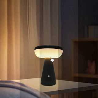SCHROOM Minimalist Mushroom Bedside Lamp – Soft Cozy Subdued Design