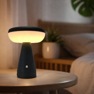 SCHROOM Minimalist Mushroom Bedside Lamp – Soft Cozy Subdued Design