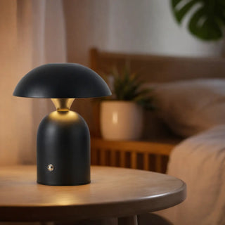 SCHROOM Minimalist Mushroom Bedside Lamp – Soft Cozy Subdued Design