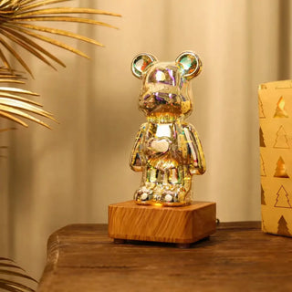 NANNIES Teddy Bear Cozy Night Light – Multicolor Plush Ambient Lamp