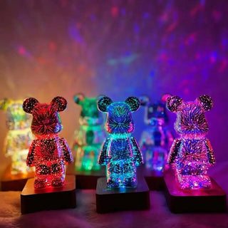 NANNIES Teddy Bear Cozy Night Light – Multicolor Plush Ambient Lamp