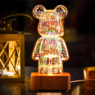 NANNIES Teddy Bear Cozy Night Light – Multicolor Plush Ambient Lamp