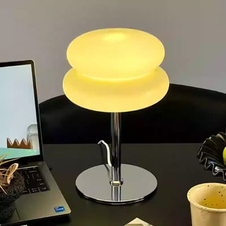 SCANDIH Vintage Orange Table Lamp – Retro Chrome Stand Scandinavian