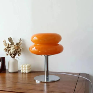 SCANDIH Vintage Orange Table Lamp – Retro Chrome Stand Scandinavian
