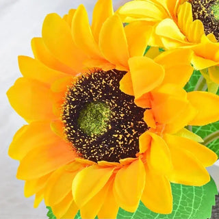 Contemporary sunflower LED lamp, decorative floral soft warm table light