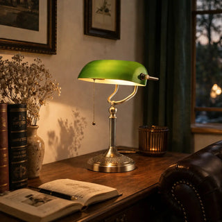 DAWN Retro-Chic Vintage Bedside Lamp - warm light on nightstand