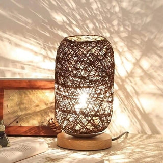 RATTAN Natural Rattan Table Lamp – Bohemian Eco-Friendly Design