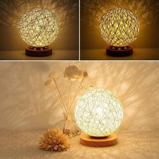 Designer sphere table lamp, soft ambient evenly diffused bedroom light