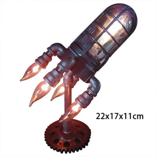 Retro filament steampunk bedside lamp, vintage warm ambient desk light