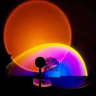 Romantic sunset bedside lamp, USB warm ambient light for bedroom