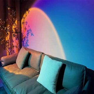 USB sunset bedside lamp, warm romantic ambient bedroom glow