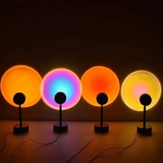 USB powered sunset lamp, warm ambient romantic bedroom lighting