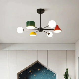 CONTRI Artistic Multicolored Shade Ceiling Light – view 3