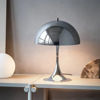SILVY Contemporary Chrome Bedside Lamp - ambient glow