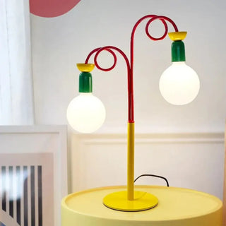 ZIGGY Yellow Base Contemporary Table Lamp – Retro Cheerful Design