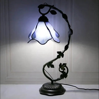 TIFFE Frosted Glass Flower Table Lamp – Elegant Botanical Design