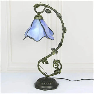 TIFFE Frosted Glass Flower Table Lamp – Elegant Botanical Design