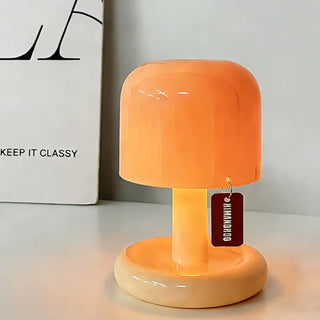 PINAR Modern Orange Glass Bedside Lamp – Minimalist Contemporary Design