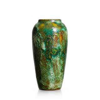 large green ceramic vase