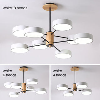 LED Branched Pendant Light - Modern Ceiling Light With Iron Wood Acrylic Fixture