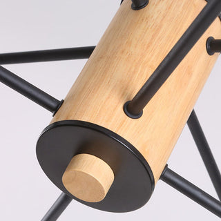 LED Branched Pendant Light - Modern Ceiling Light With Iron Wood Acrylic Fixture