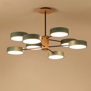 LED Branched Pendant Light - Modern Ceiling Light With Iron Wood Acrylic Fixture