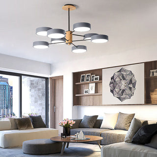 Modern branched pendant styled — LED iron wood acrylic lamp