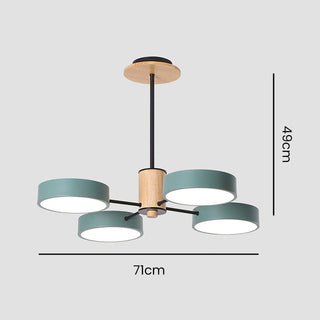 LED Branched Pendant Light - Modern Ceiling Light With Iron Wood Acrylic Fixture