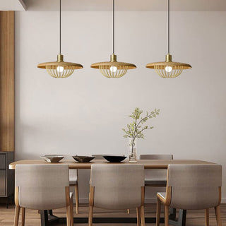 Iron hollow pendant lamp detail — wrought iron wood ceiling fixture