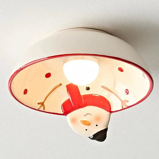 SNOWMI Snowman Ceramic Children Ceiling Light – Playful Whimsical Fixture