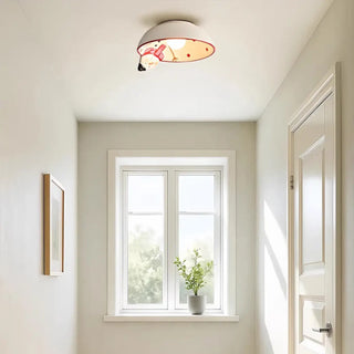 SNOWMI Snowman Ceramic Children Ceiling Light – Playful Whimsical Fixture