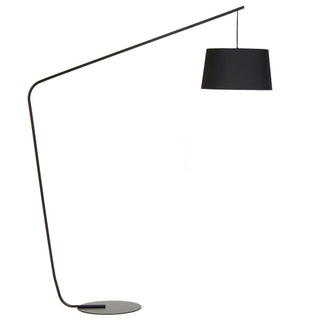 Black metal fabric floor lamp – modern standing light fixture