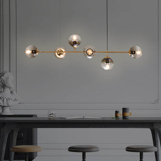 Modern Pendant Lamp – Adjustable LED Aluminum Pendant Light with Glass Globe Design