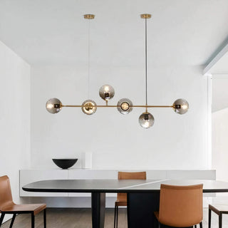 Modern Pendant Lamp – Adjustable LED Aluminum Pendant Light with Glass Globe Design