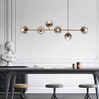 Modern Pendant Lamp – Adjustable LED Aluminum Pendant Light with Glass Globe Design