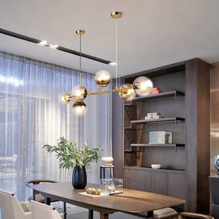 Modern Pendant Lamp – Adjustable LED Aluminum Pendant Light with Glass Globe Design