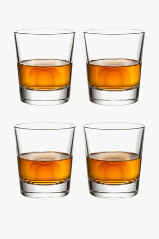 Faceted whisky glasses, 350 ml