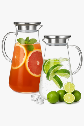 Borosilicate glass drinking glasses, 2 L