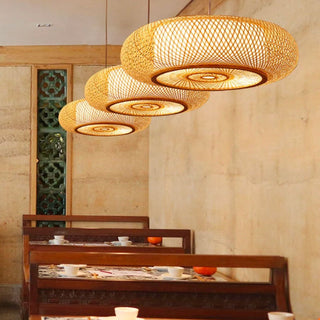 Bamboo Pendant Lamp – Eco Friendly Pendant Light with LED Lighting for Indoor Use